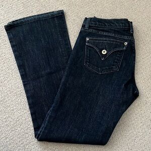 David Khan dark wash flare five pocket jeans Sz 27